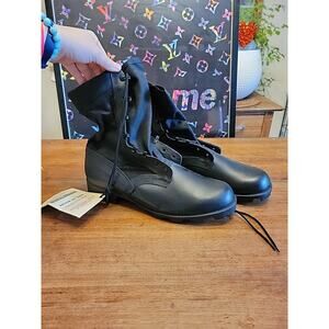 Mens Spike Protective Black Boots! Size 12R NEW!